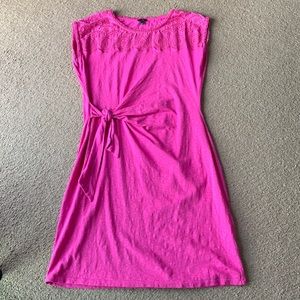 Talbots knit cotton dress sz Large in pink